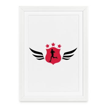 Running / Jogging / Run / Trail / Sport - Framed poster (27 × 37 cm) - white - Front