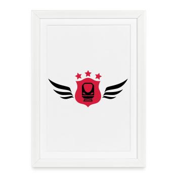 Cheminot / Chemin de fer / Train / Metro - Affiche encadrée (27 × 37 cm) - blanc - Devant