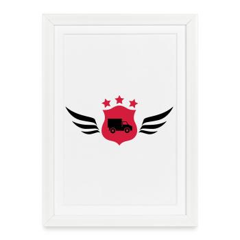 Mover Frachtführer Déménageur Déménagement - Framed poster (27 × 37 cm) - white - Front