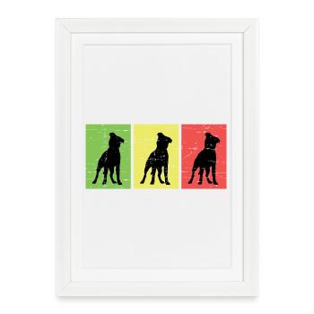 Propriétaire du chien - Affiche encadrée (27 × 37 cm) - blanc - Devant