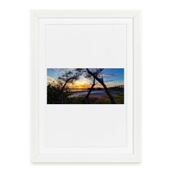 Sunset over the wilderness - Framed poster (27 × 37 cm) - white - Front
