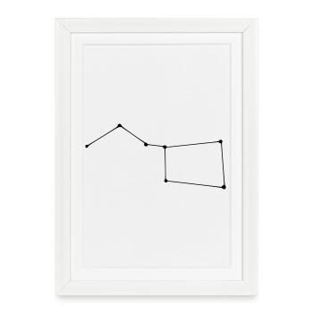 Constellation de la Grande Ourse - Affiche encadrée (27 × 37 cm) - blanc - Devant