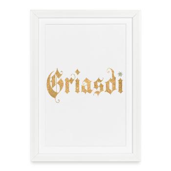 Griasdi Bavaria Bavarian - Framed poster (27 × 37 cm) - white - Front