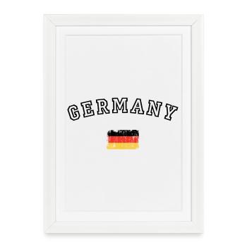 German Flag Stripes Pop Art - Framed poster (27 × 37 cm) - white - Front