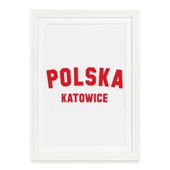 KATOWICE Polska Pologne - Affiche encadrée (27 × 37 cm) - blanc - Devant