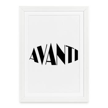 Avanti - Affiche encadrée (27 × 37 cm) - blanc - Devant