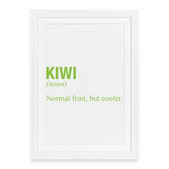 KIWI - Affiche encadrée (27 × 37 cm) - blanc - Devant