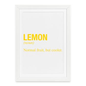 LEMON - Framed poster (27 × 37 cm) - white - Front