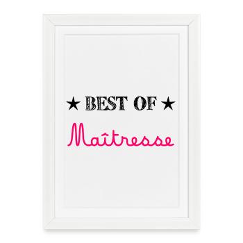 MISTRESS. MASTER. THANK YOU. THANK YOU MISTRESS. GIFT - Framed poster (27 × 37 cm) - white - Front