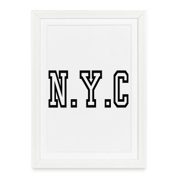 New York - New York (États-Unis) - Affiche encadrée (27 × 37 cm) - blanc - Devant