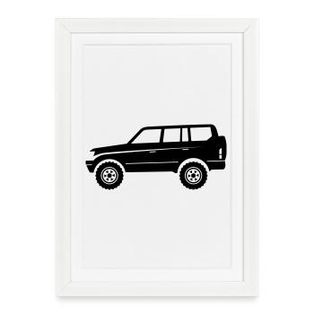 VUS d’aventure tout-terrain - Affiche encadrée (27 × 37 cm) - blanc - Devant