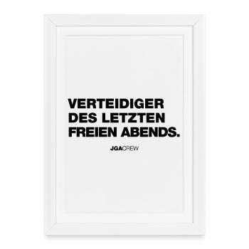 Defender (Bachelor Party) - Framed poster (27 × 37 cm) - white - Front
