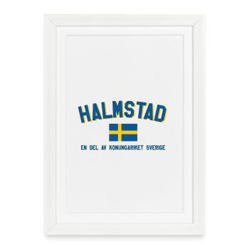 Halmstad Part of the Kingdom of Sweden - Framed poster (27 × 37 cm) - white - Front