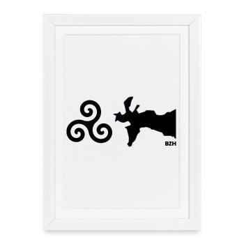Tri-Crozon - Framed poster (27 × 37 cm) - white - Front