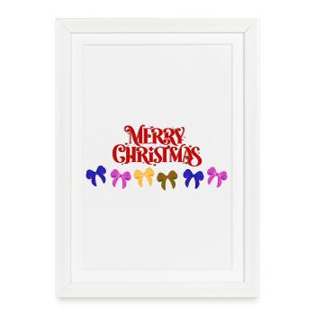 Défilé d’arcs de joyeux Noël - Affiche encadrée (27 × 37 cm) - blanc - Devant