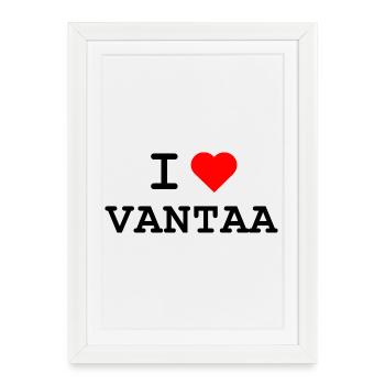 Ich liebe Vantaa - J’aime Vantaa - Affiche encadrée (27 × 37 cm) - blanc - Devant