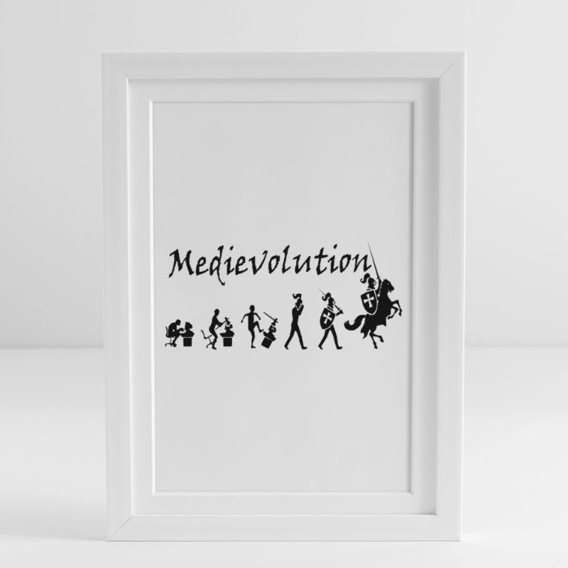 Medievolution – Medieval Evolution Framed poster (27 × 37 cm)
