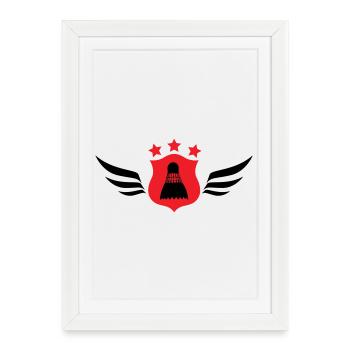Badminton - Sport - Raquette - Affiche encadrée (27 × 37 cm) - blanc - Devant