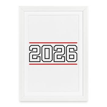 Ligne 2026 - Affiche encadrée (27 × 37 cm) - blanc - Devant