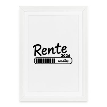 Pension 2026 loading Finally retirement - Framed poster (27 × 37 cm) - white - Front