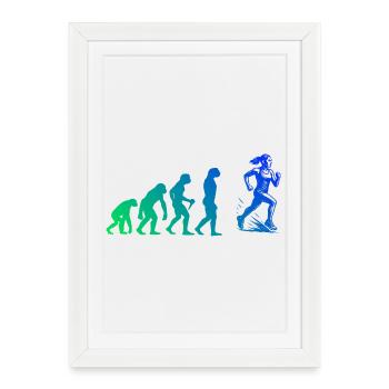 Clear running motif for every day - Framed poster (27 × 37 cm) - white - Front