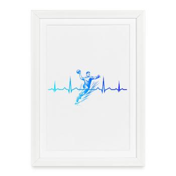 Amateurs de handball, écoutez ! Déclaration simple pour - Affiche encadrée (27 × 37 cm) - blanc - Devant