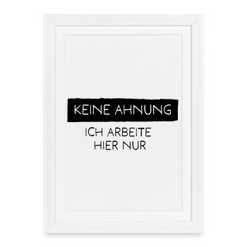 Travail de bureau qui dit Coupure drôle Collègue - Affiche encadrée (27 × 37 cm) - blanc - Devant