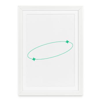 Anneau elliptique en étoile - Affiche encadrée (27 × 37 cm) - blanc - Devant