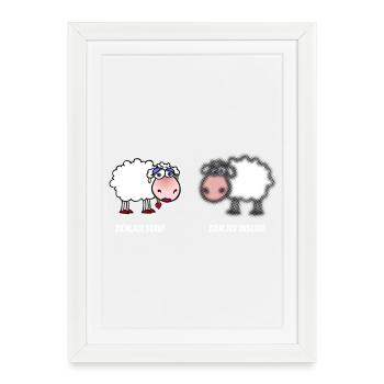 Sheep / Sheep | Pun - Framed poster (27 × 37 cm) - white - Front
