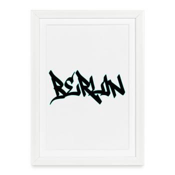 Lettrage au néon - Affiche encadrée (27 × 37 cm) - blanc - Devant