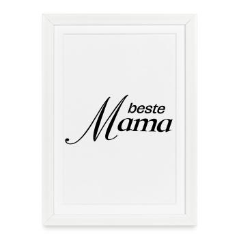 Meilleure maman - Affiche encadrée (27 × 37 cm) - blanc - Devant