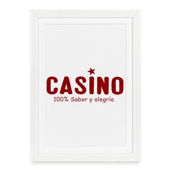 Casino – 100% Sabor y Alegría | Salsa Cubana  - Gerahmtes Poster (27 × 37 cm) - Weiß - Vorne