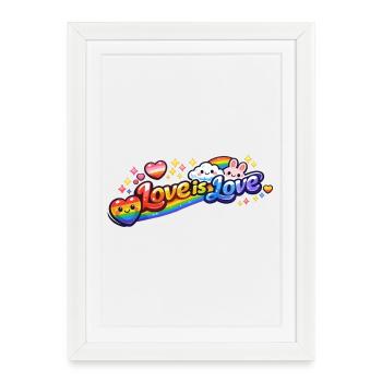L’amour est l’amour - Affiche encadrée (27 × 37 cm) - blanc - Devant