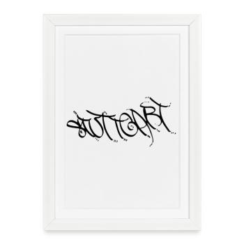 Trendy Stuttgart T-Shirt - Framed poster (27 × 37 cm) - white - Front
