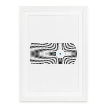 round - Framed poster (27 × 37 cm) - white - Front