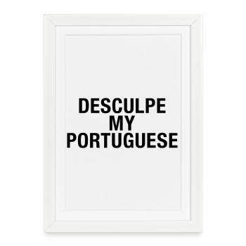PORTUGAL Portugais Portugais - Affiche encadrée (27 × 37 cm) - blanc - Devant