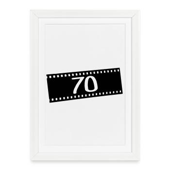 Film négatif-70 ans - Affiche encadrée (27 × 37 cm) - blanc - Devant