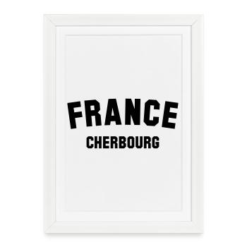 CHERBOURG France Frankreich - Framed poster (27 × 37 cm) - white - Front