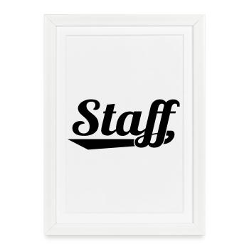 2541614 127337063 STAFF - Framed poster (27 × 37 cm) - white - Front