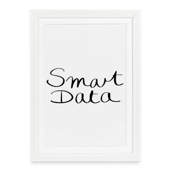smart data - Framed poster (27 × 37 cm) - white - Front