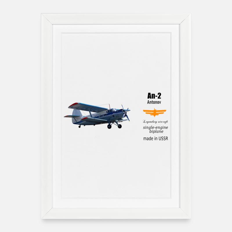 An-2 - Gerahmtes Poster (27 × 37 cm) - Weiß