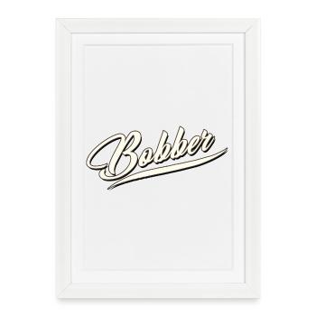bobber chopper biker autocollant de croisière autocollant - Affiche encadrée (27 × 37 cm) - blanc - Devant
