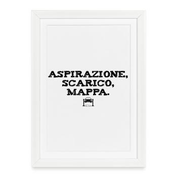 ADMISSION, ÉCHAPPEMENT, CARTE - Affiche encadrée (27 × 37 cm) - blanc - Devant