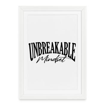 unbreakable gym mindset coach strong sugestion - Framed poster (27 × 37 cm) - white - Front