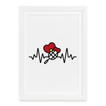 J’adore le tennis - Affiche encadrée (27 × 37 cm) - blanc - Devant