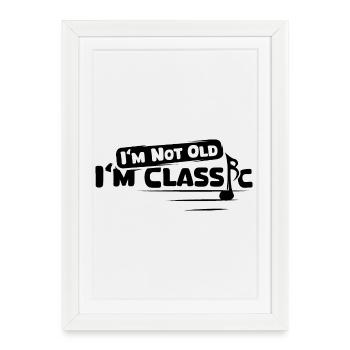 classical music, funny sayings, sheet music, orchestra - Framed poster (27 × 37 cm) - white - Front