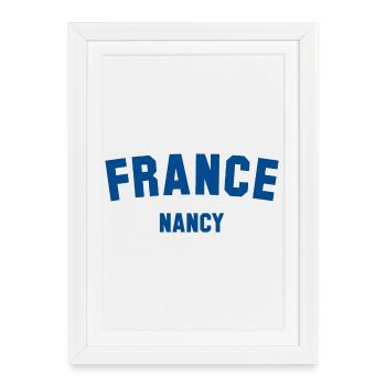 NANCY, France - Affiche encadrée (27 × 37 cm) - blanc - Devant