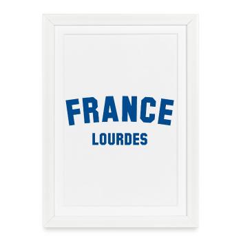 LOURDES, France - Affiche encadrée (27 × 37 cm) - blanc - Devant