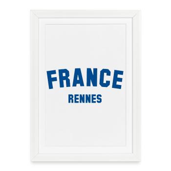 RENNES France Frankreich - Framed poster (27 × 37 cm) - white - Front