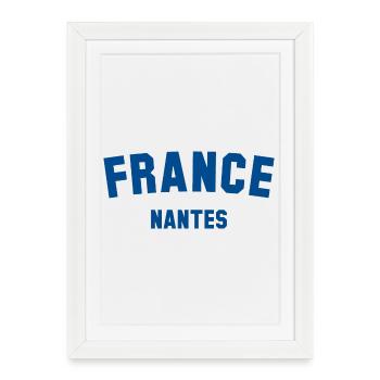 NANTES France Frankreich - Affiche encadrée (27 × 37 cm) - blanc - Devant